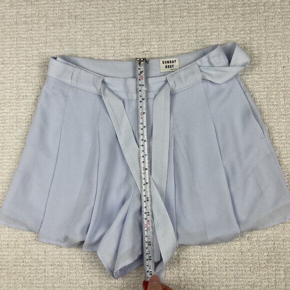 Aritzia Sunday Best Women's  Size 2 Baby Blue Westley Summer Shorts - Picture 10 of 16